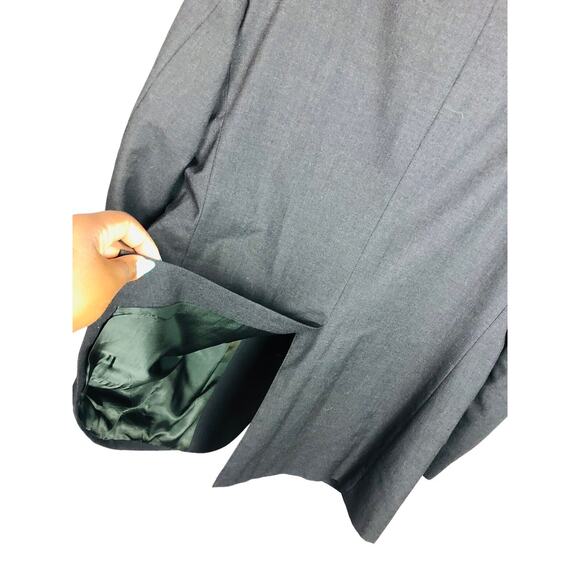 Jos. A. Bank Sport Coat Jacket Black 2 Buttons Mens Size 43R 100% Wool - Picture 9 of 11